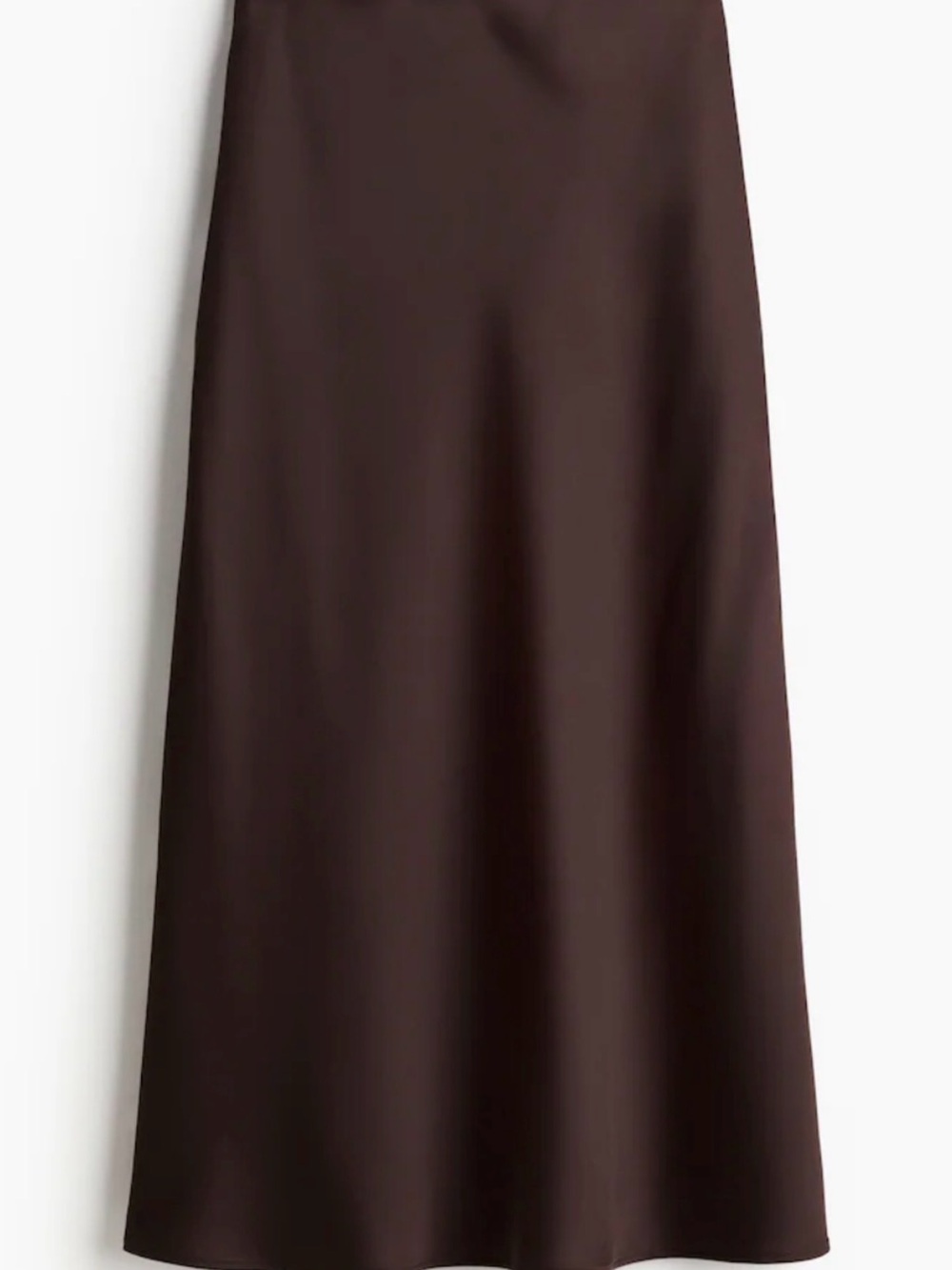 Classic Brown A-Line Midi Skirt
